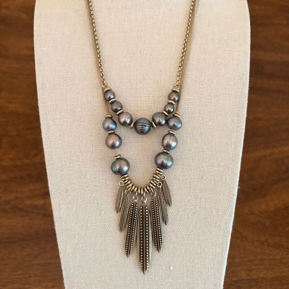 Lucky Brand | Freshwater Pearl Layer Necklace | 24” Adjuatable
